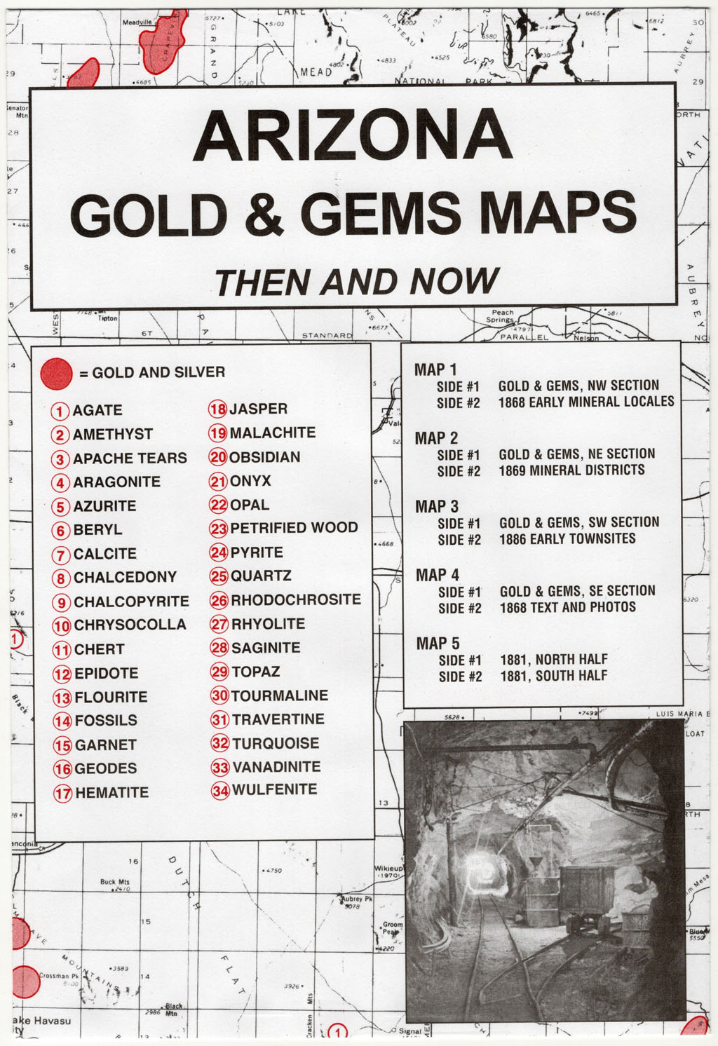 Arizona Gold and Gems #1864 - Northwest Distributors, Inc - Historical Maps  Online